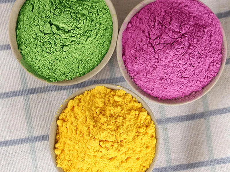 Natural powders after grinding and sieving